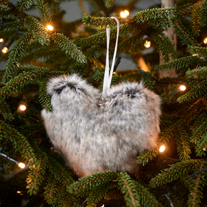 Fabulous Faux Fur Heart Ornament