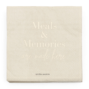 Paper Napkin Meals & Memories